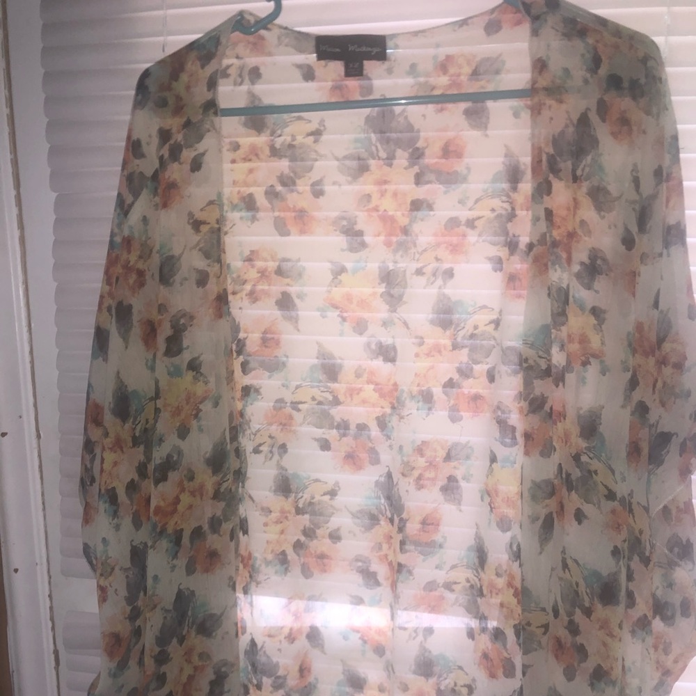 mason mackenzie floral sheer kimono